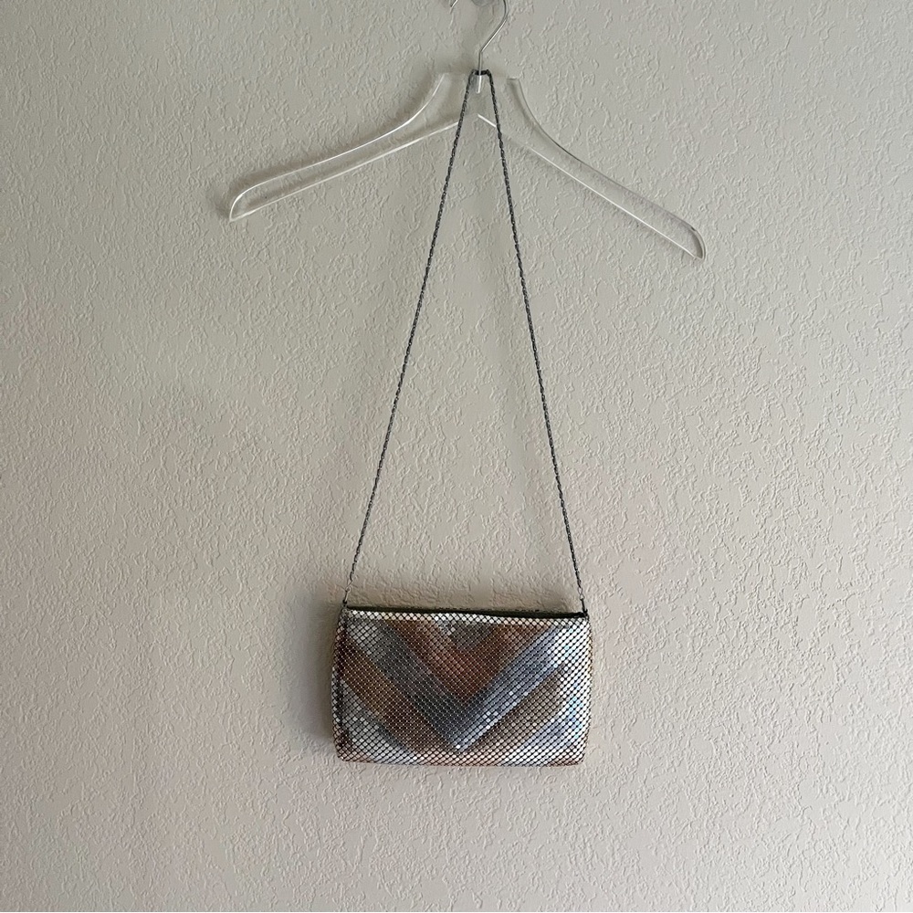 VINTAGE Crossbody Bag Gold and Silver sequin